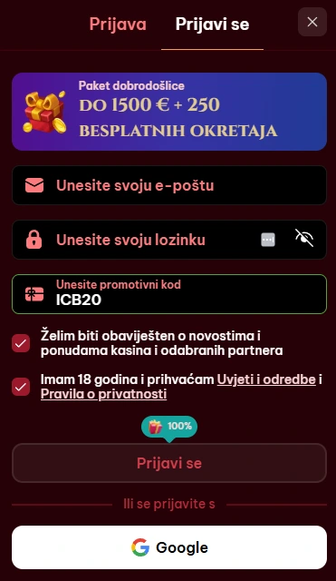 spinogambino bonus kod