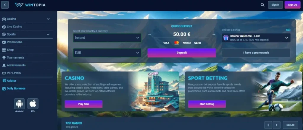 Wintopia wintopia casino naslovna