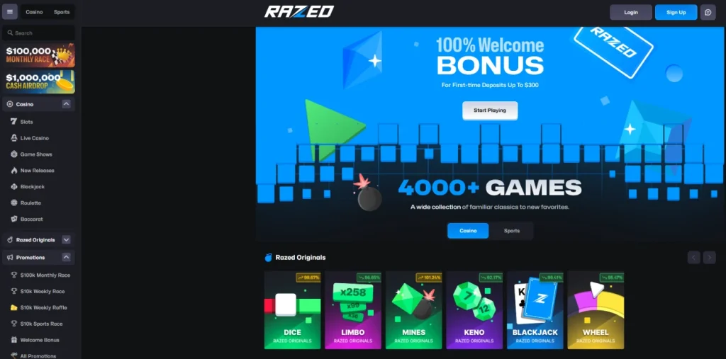 Razed razed casino bonus