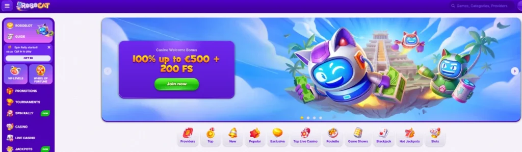 Robocat robocat casino bonus